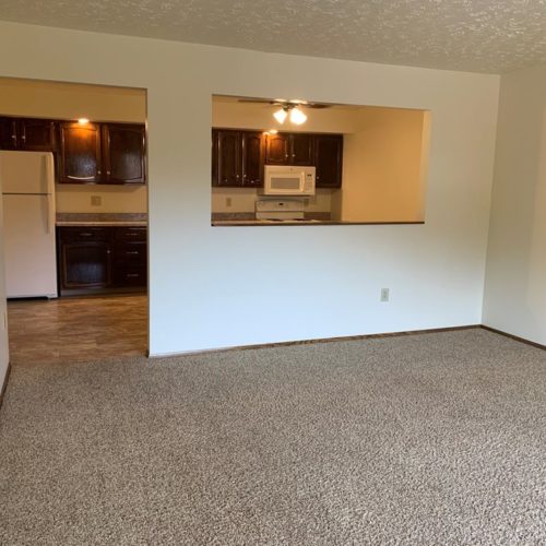 Open apartment layout in Marquette, MI