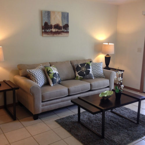 Apartment living room in Marquette, MI